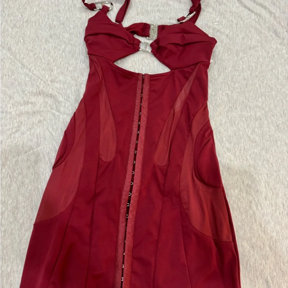 OUTCAST DOMINATE RED MINI DRESS - Picture 10 of 15